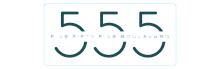 Modern logo for Five Fifty Five Boulevard, featuring bold numbers and sleek typography for a sophisticated urban residence.