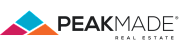Vibrant PeakMade Real Estate logo featuring a colorful geometric design symbolizing innovation and growth in property management.