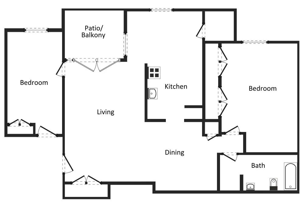 2BR E1 2 Bed Apartment Seneca Village