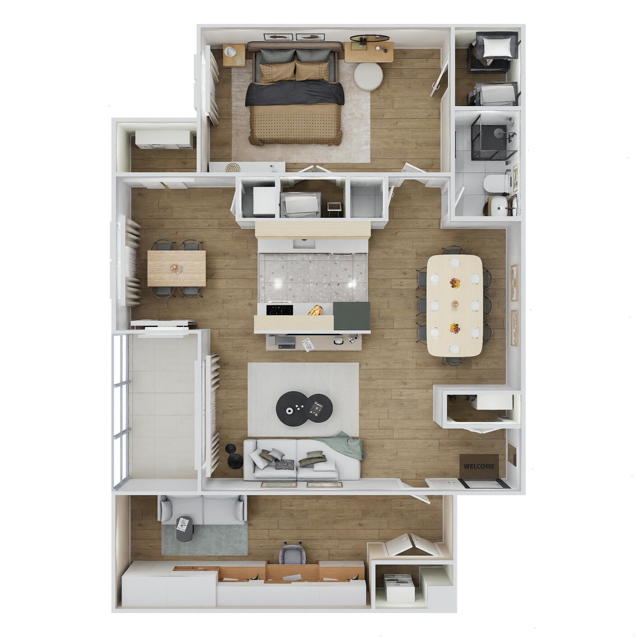 1BR A1 1 Bed Apartment Woodvale Apartments