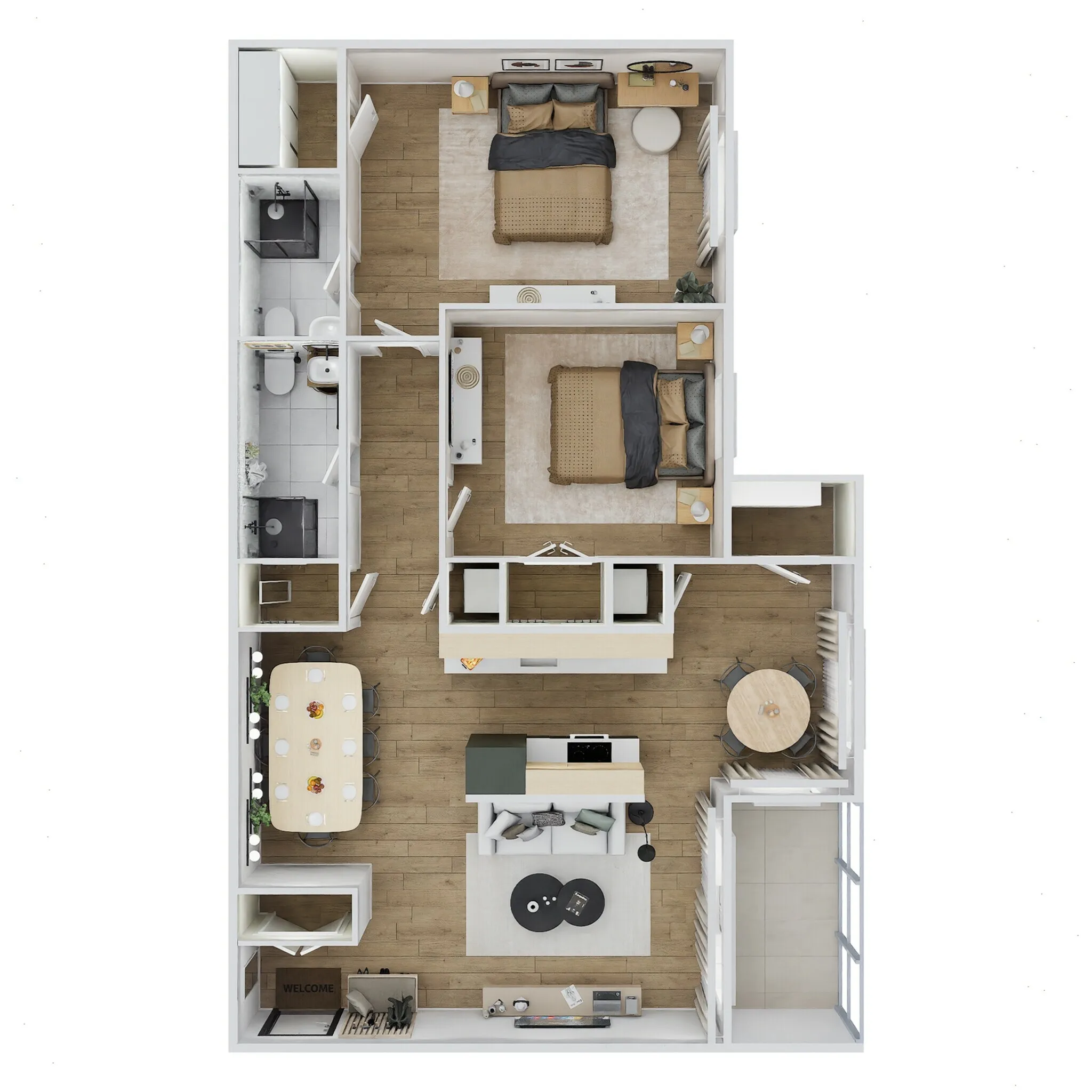 2 Bed 2 Bath WV