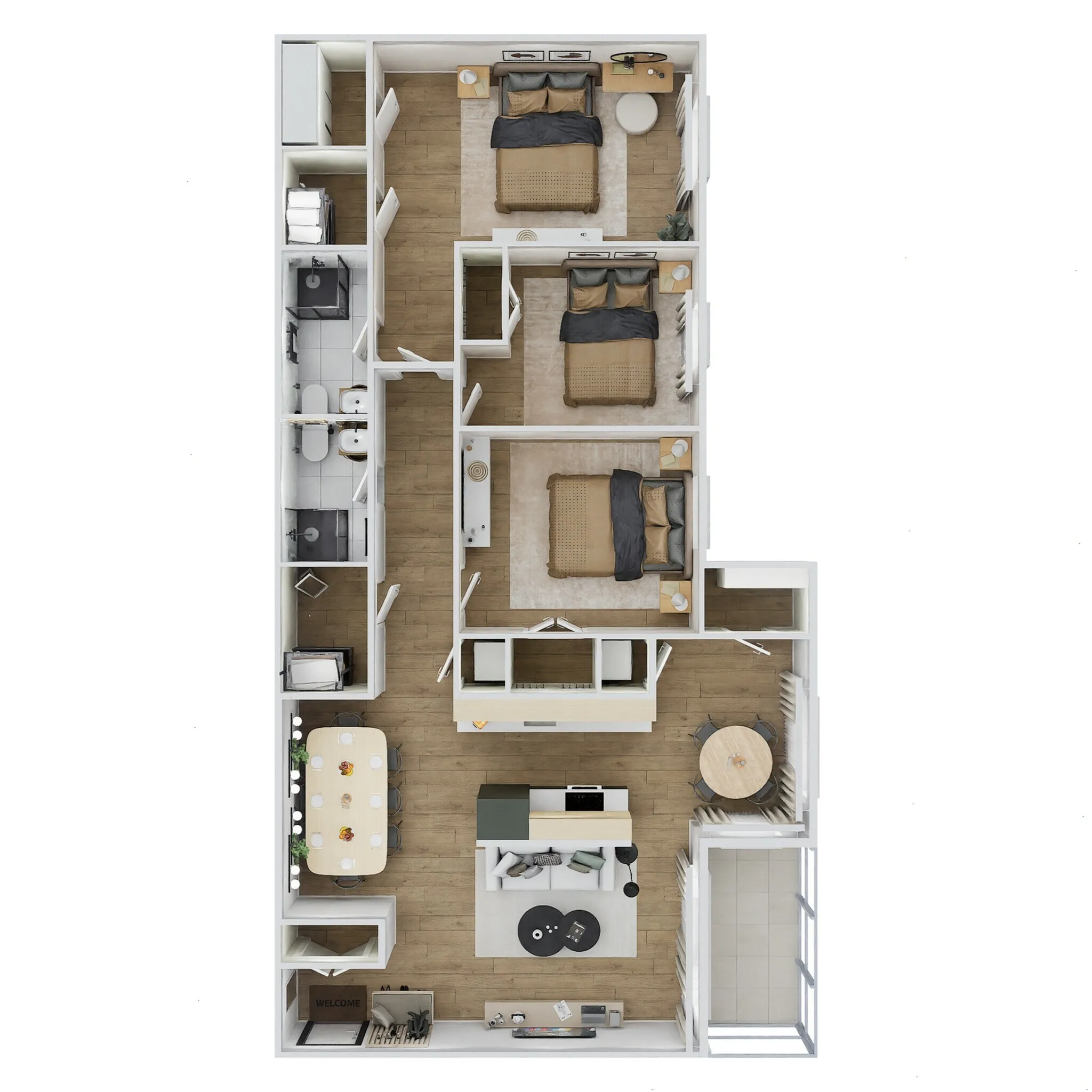 3 Bed L WV