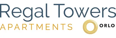 Elegant logo for Regal Towers Apartments by Orlo, symbolizing luxury and modern living.