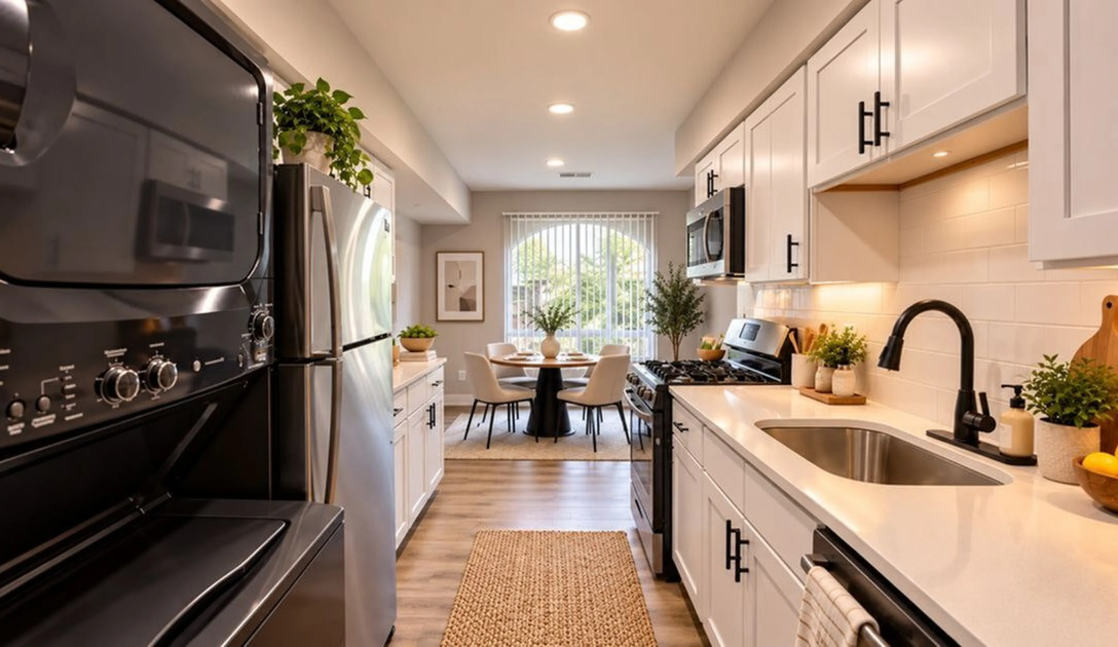 Seneca Village apartment kitchen