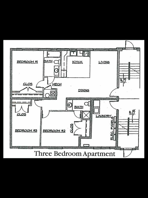 three bedroom apartment