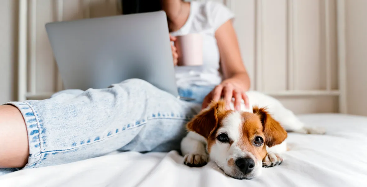 lady with dog