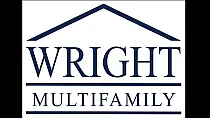 Logo of Wright Multifamily with stylized roof design.