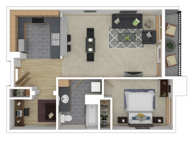 Floor Plan 7 | 2 Bedroom Apartments Seattle | 700 Broadway Apartments