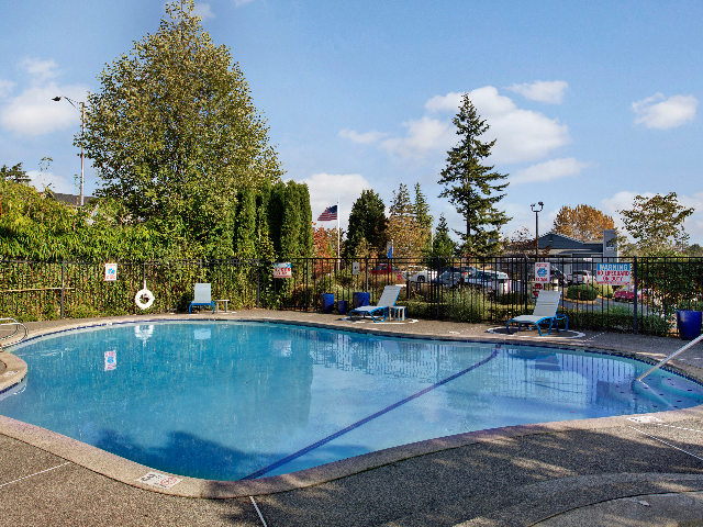 Sparkling Pool with Large Sundeck
