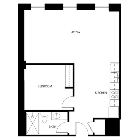West Bottoms Flats Abernathy One Bedroom