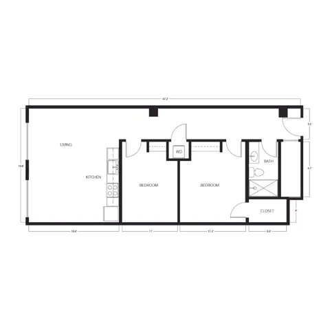 Wyoming Two Bedroom West Bottom Flats