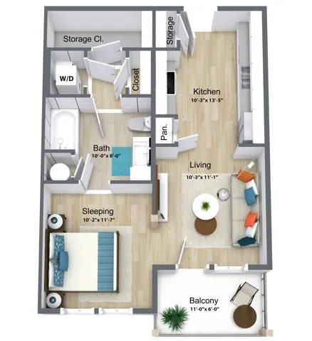 one bedroom
