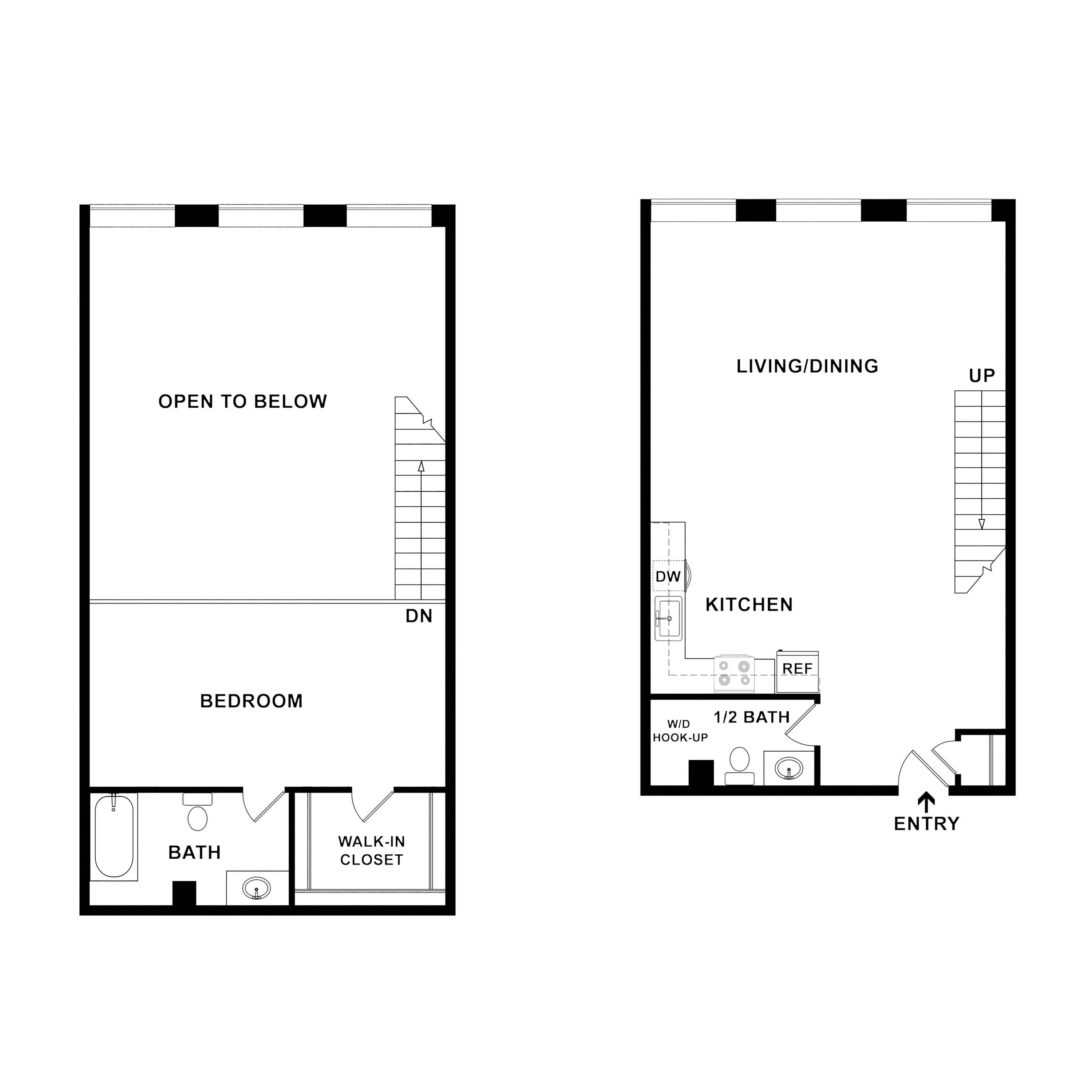 1 Bedroom Loft 1079 Sq. Ft. 1 Bed Apartment Pepperell Mill