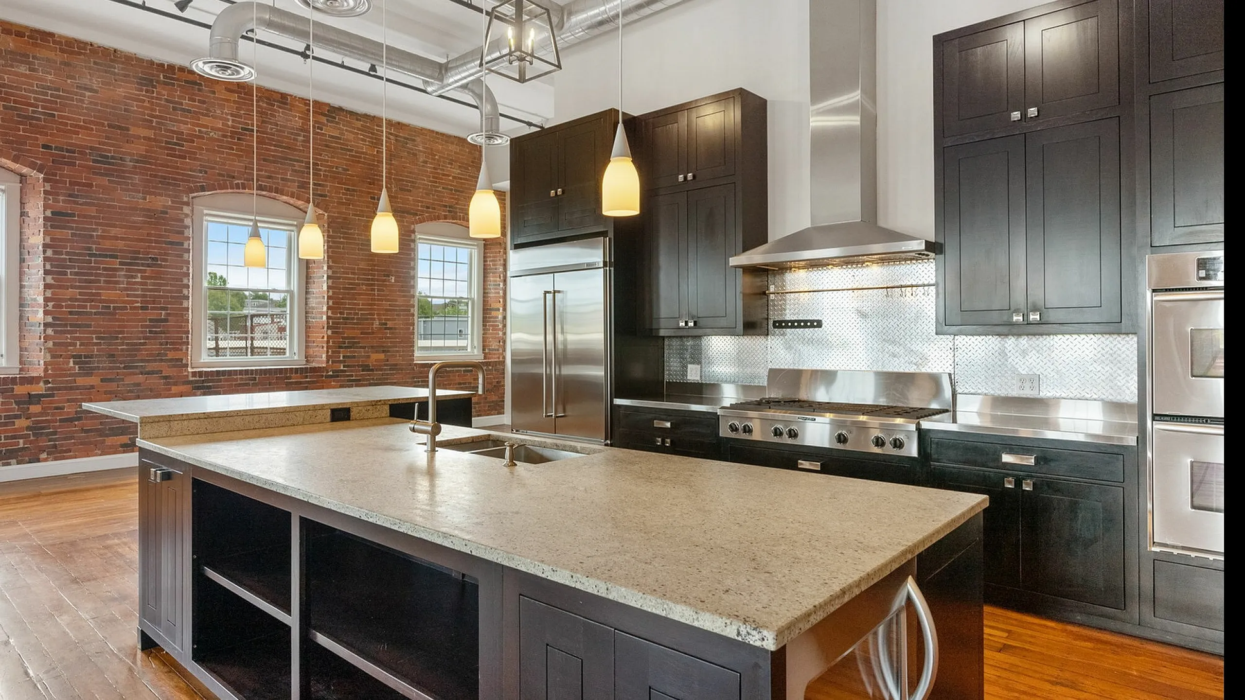 photo of pepperell mill campus interior kitchen