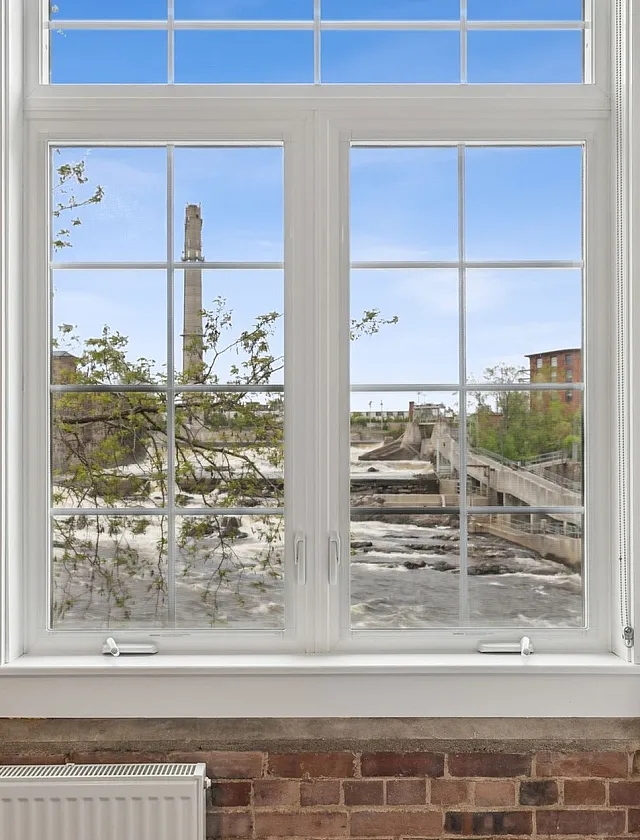 pepperell mill interior looking at river