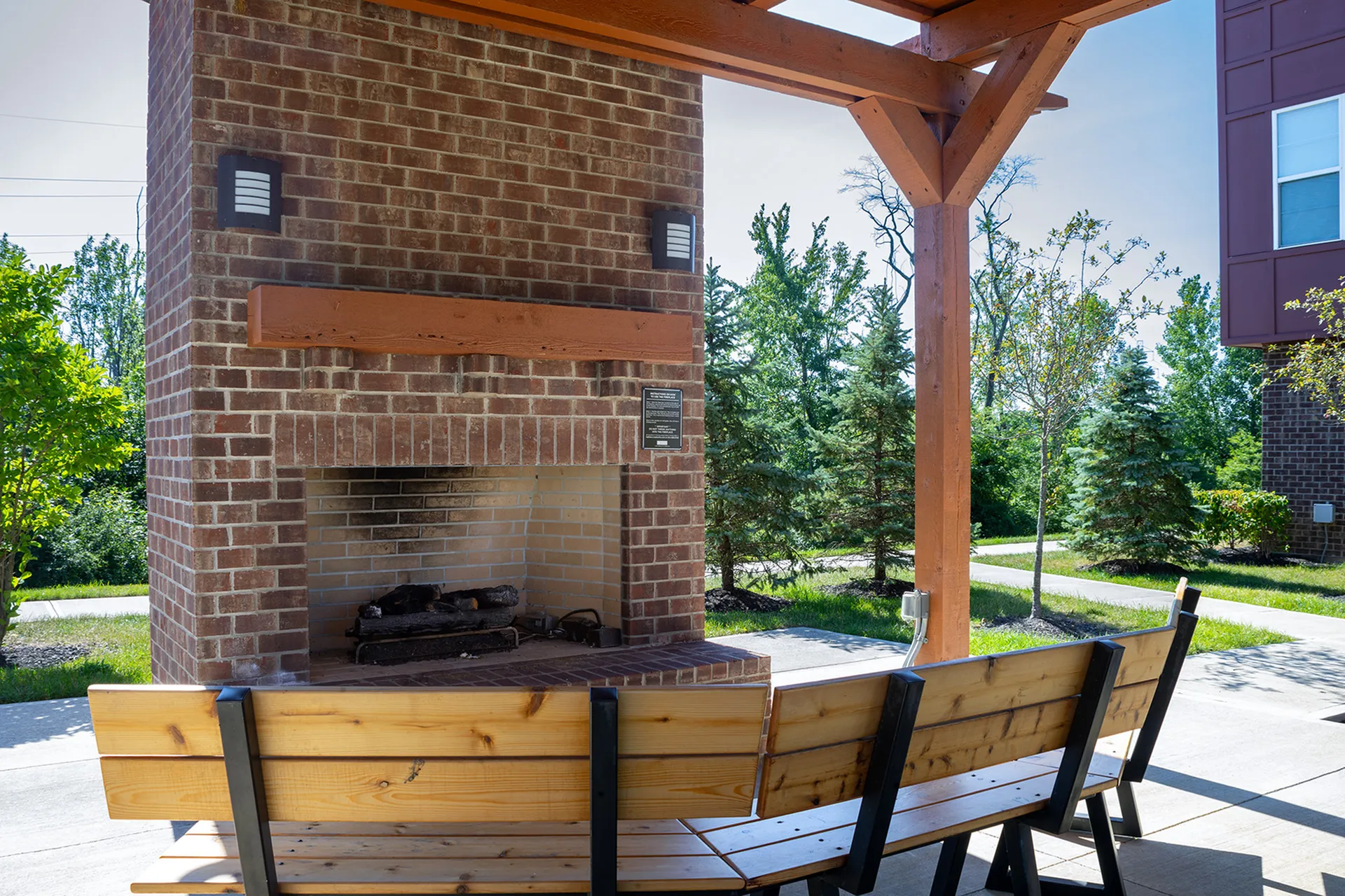 Charming Outdoor Fireplace