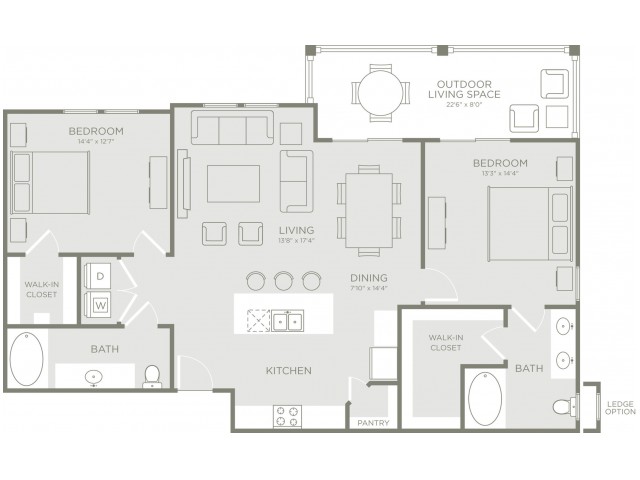 Floor Plan 5 | Apartments Conroe TX | The Towers Woodland