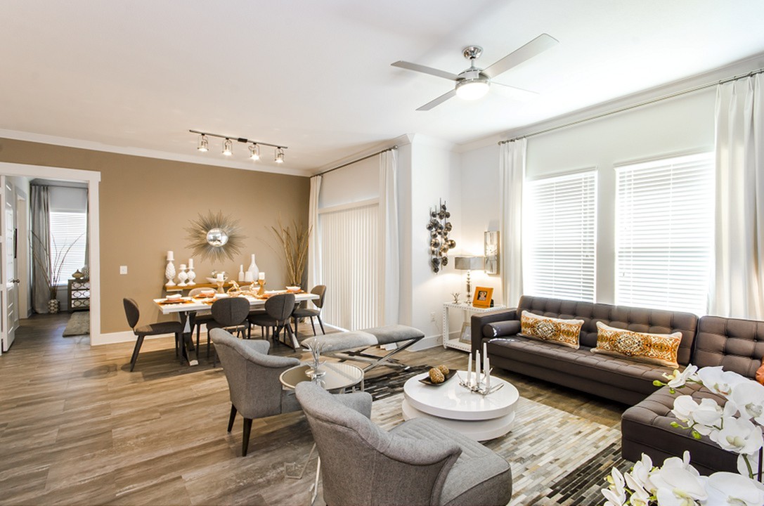 Floor Plan 5 Living Room | Apartments Conroe TX | The Towers Woodland