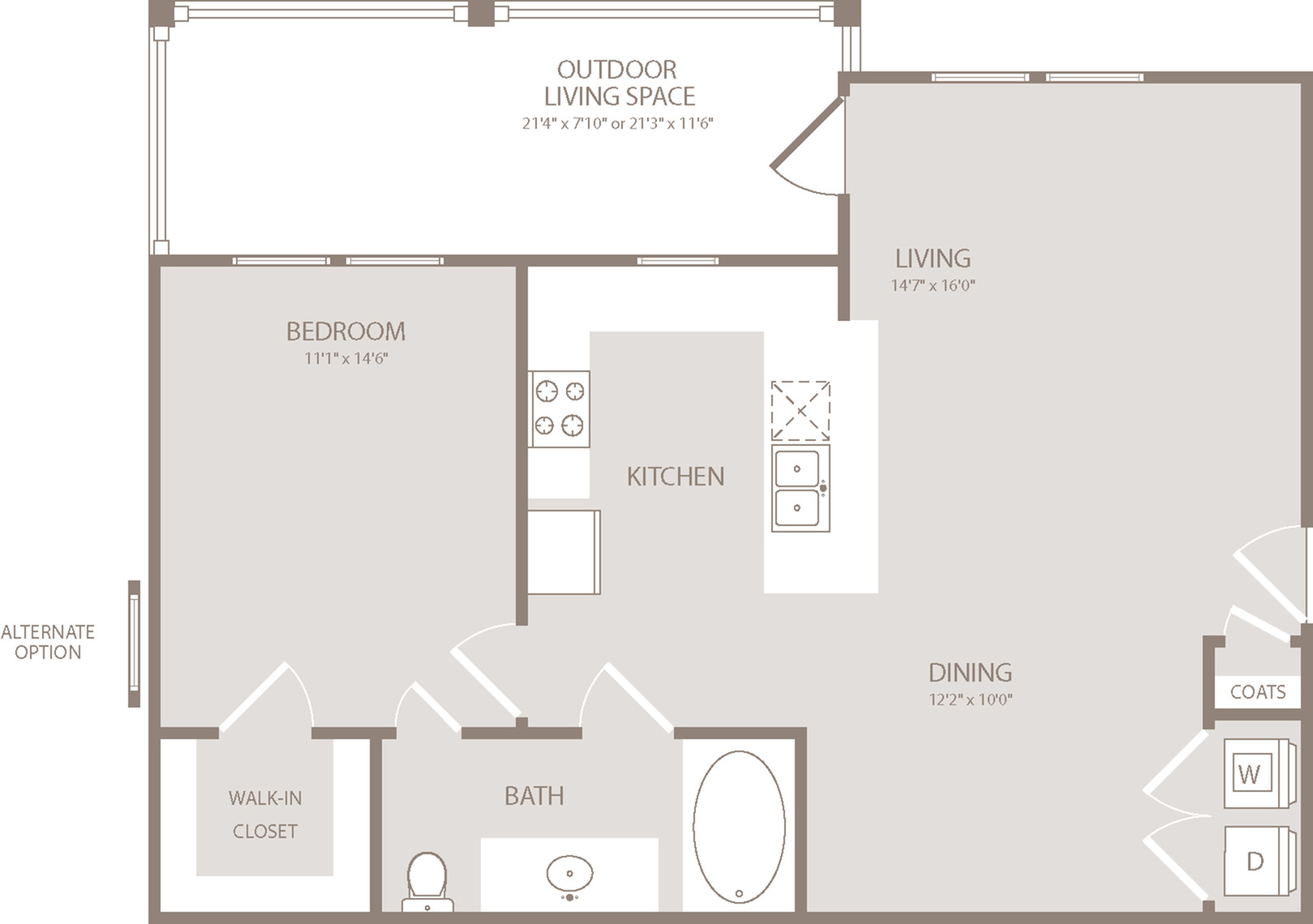 Floor Plan 3 Layout | Apt In Conroe TX | The Towers Woodland