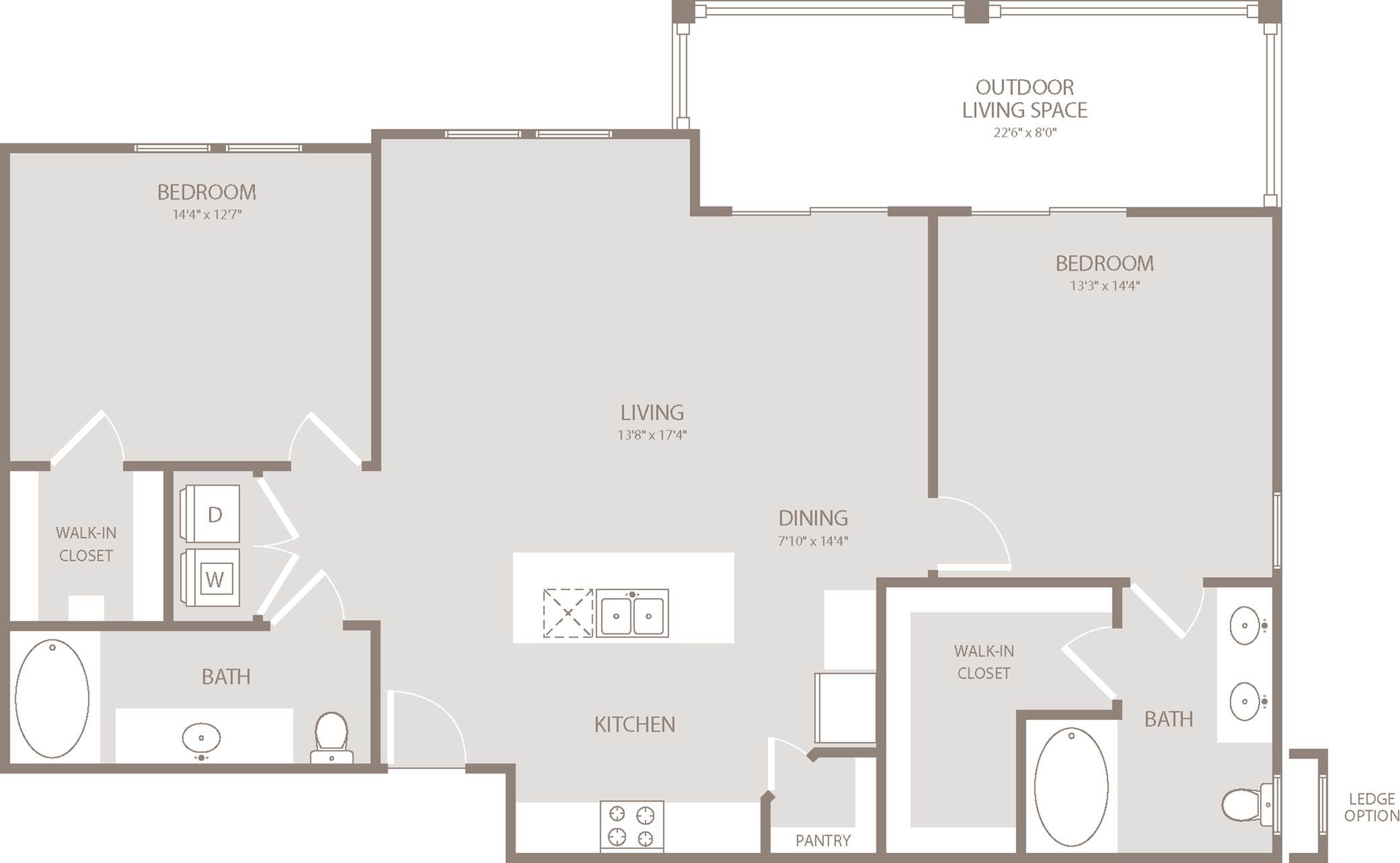 Floor Plan 5 Layout | Apartments Conroe TX | The Towers Woodland