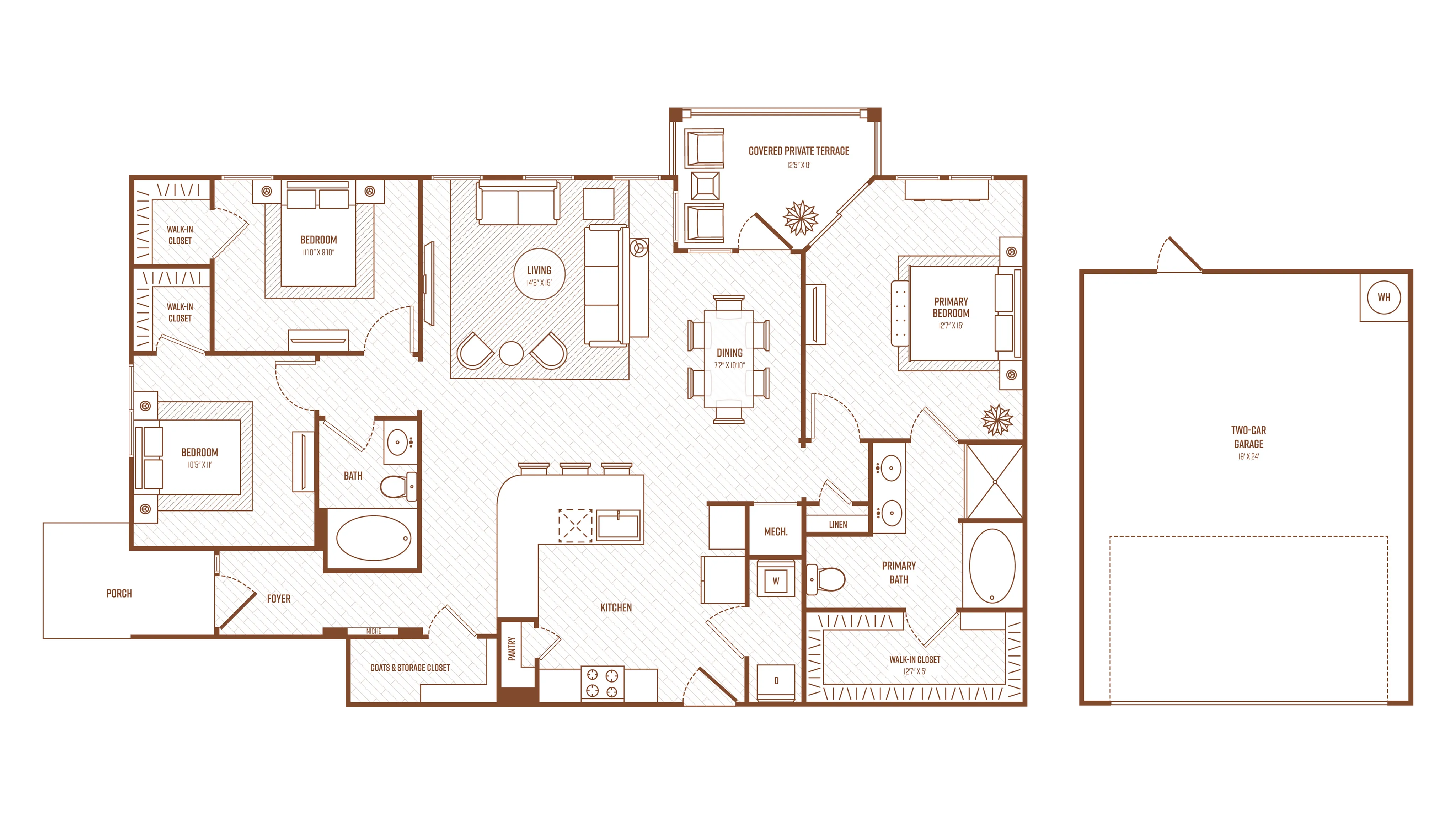 3 Bedroom 2 Bath, 2142 Square Feet