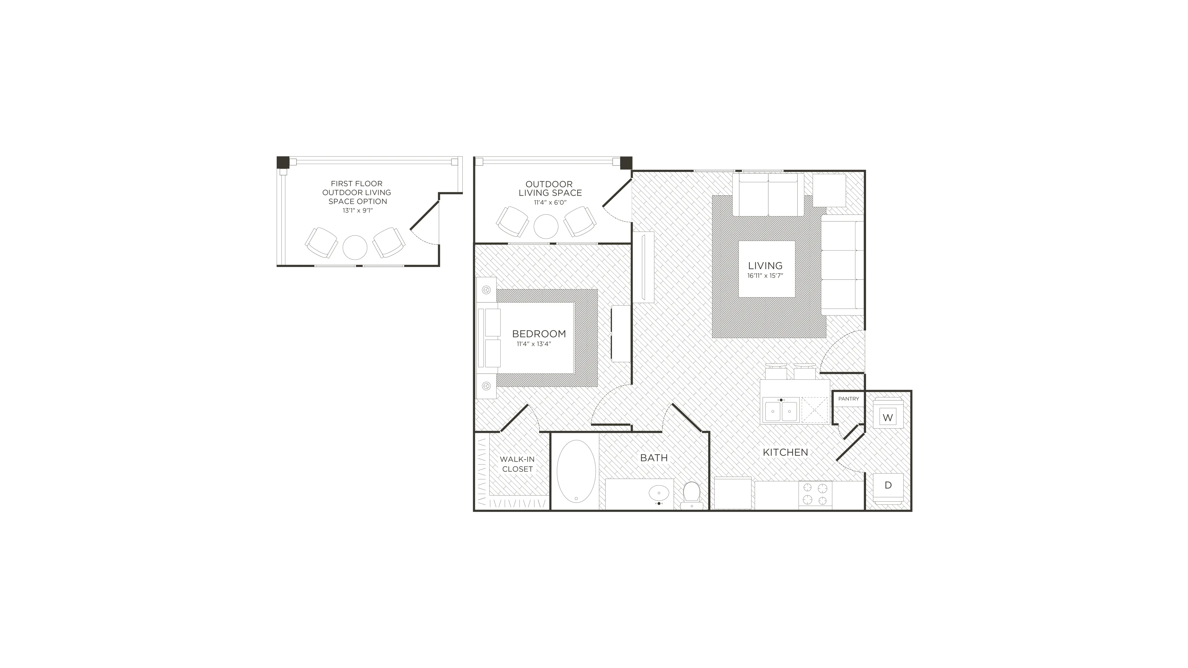 Floor Plan 1 | Apartments Conroe | The Towers Woodland