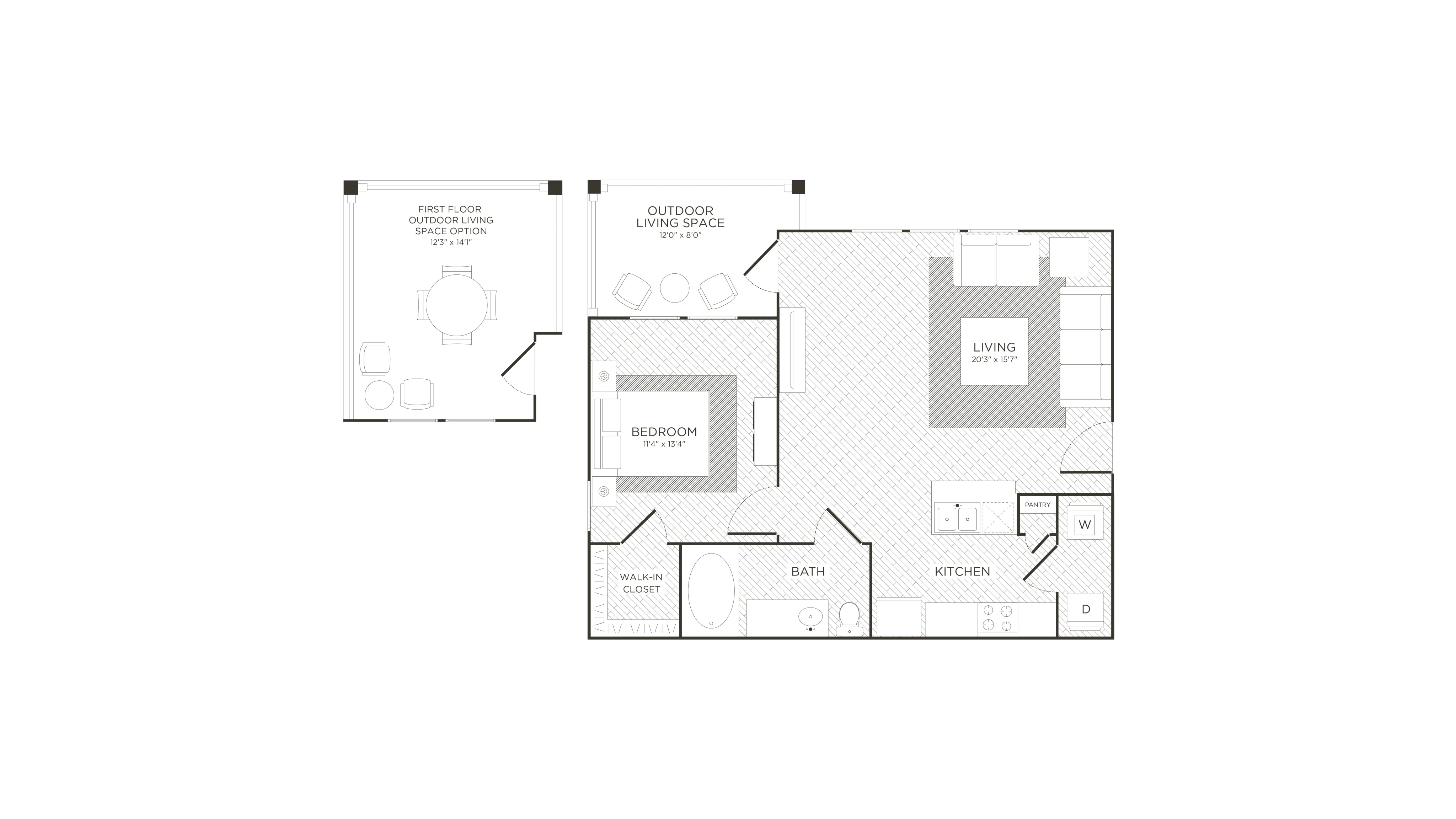 Floor Plan 2 | Apartments Conroe TX | The Towers Woodland