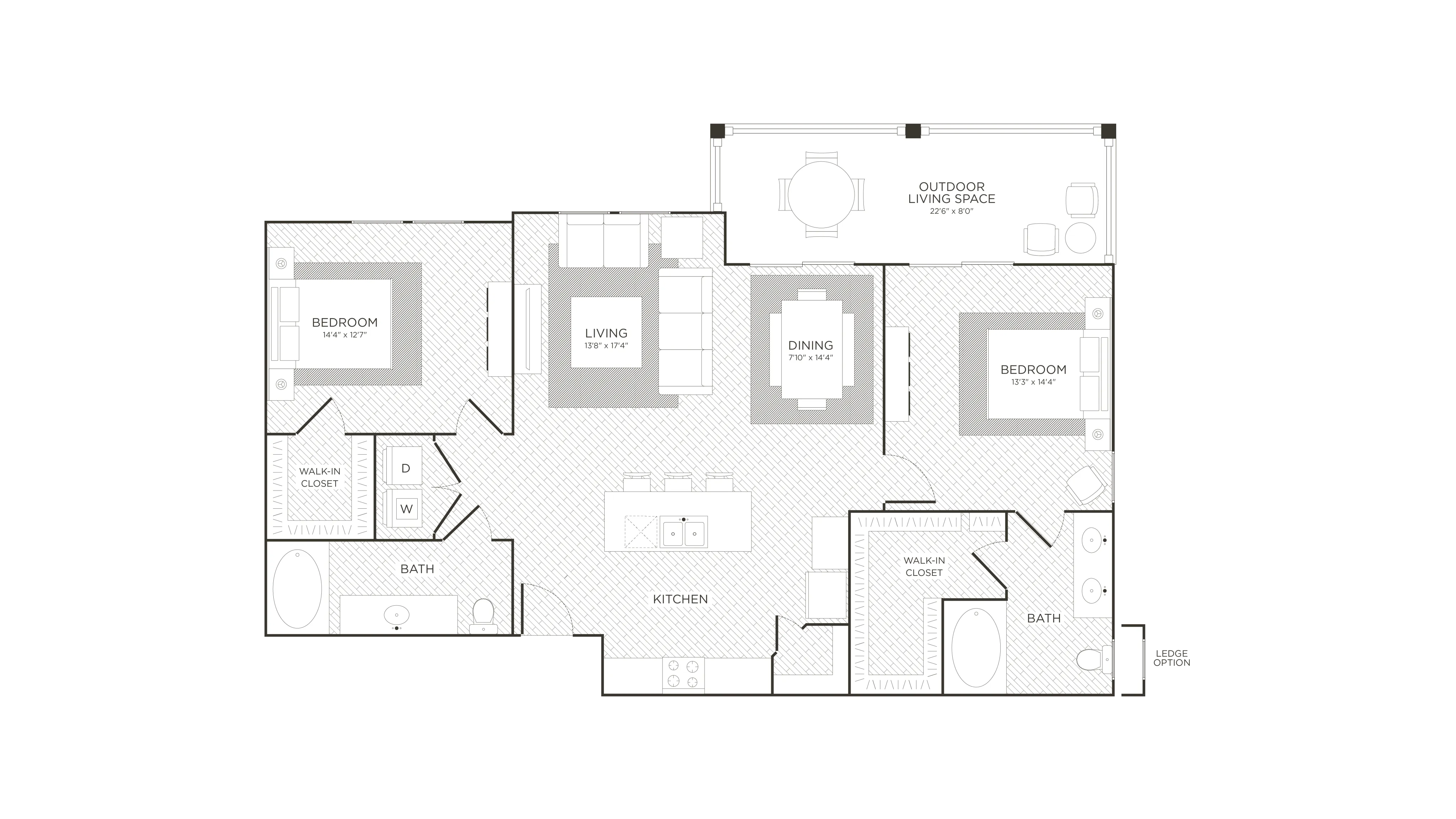Floor Plan 5 | Apartments Conroe TX | The Towers Woodland