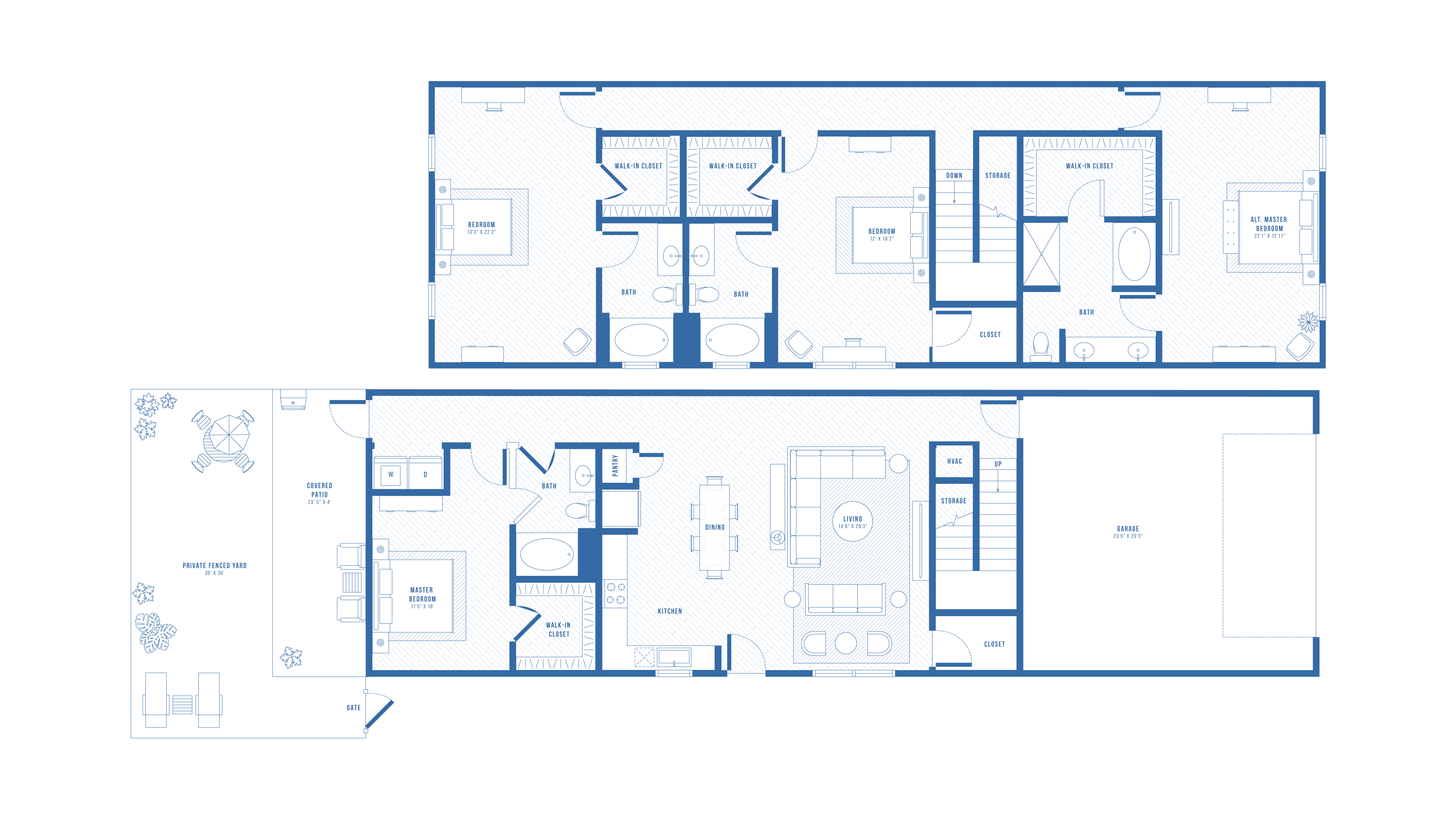 4 Bed 4 Bath Floor Plan | Apartments in Little Elm, TX | The Mansions at Oak Point