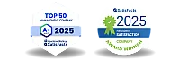 Award-winning management company badges showcasing top-rated resident satisfaction for 2025.