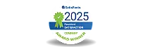 Award-winning resident satisfaction badge for exemplary service in 2025, highlighting quality living experiences.