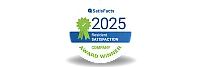 Award-winning resident satisfaction badge from SatisFacts for 2025, highlighting exceptional company achievements.