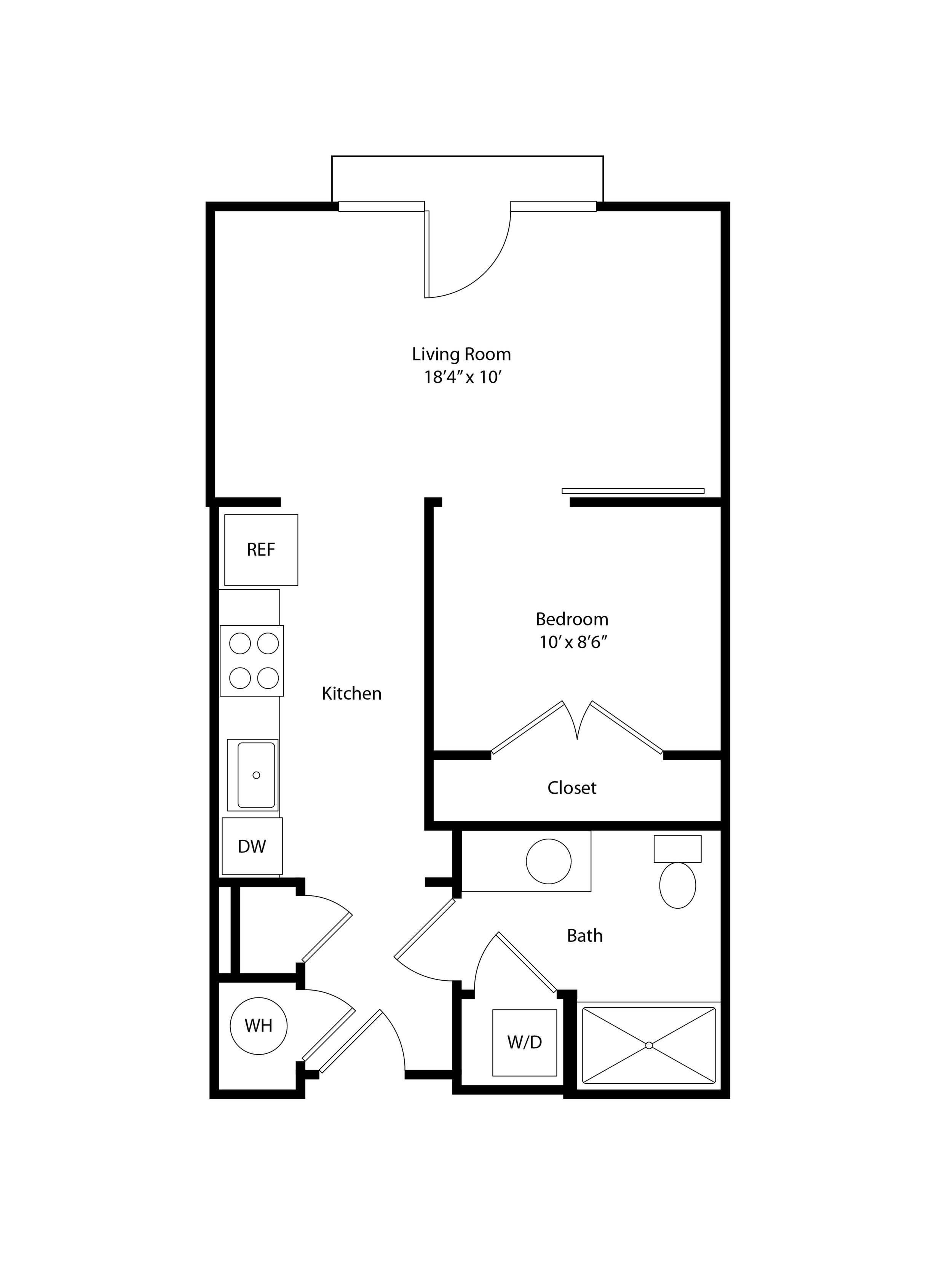 Studio (S1a) in Fort Belvoir | 575 sq ft