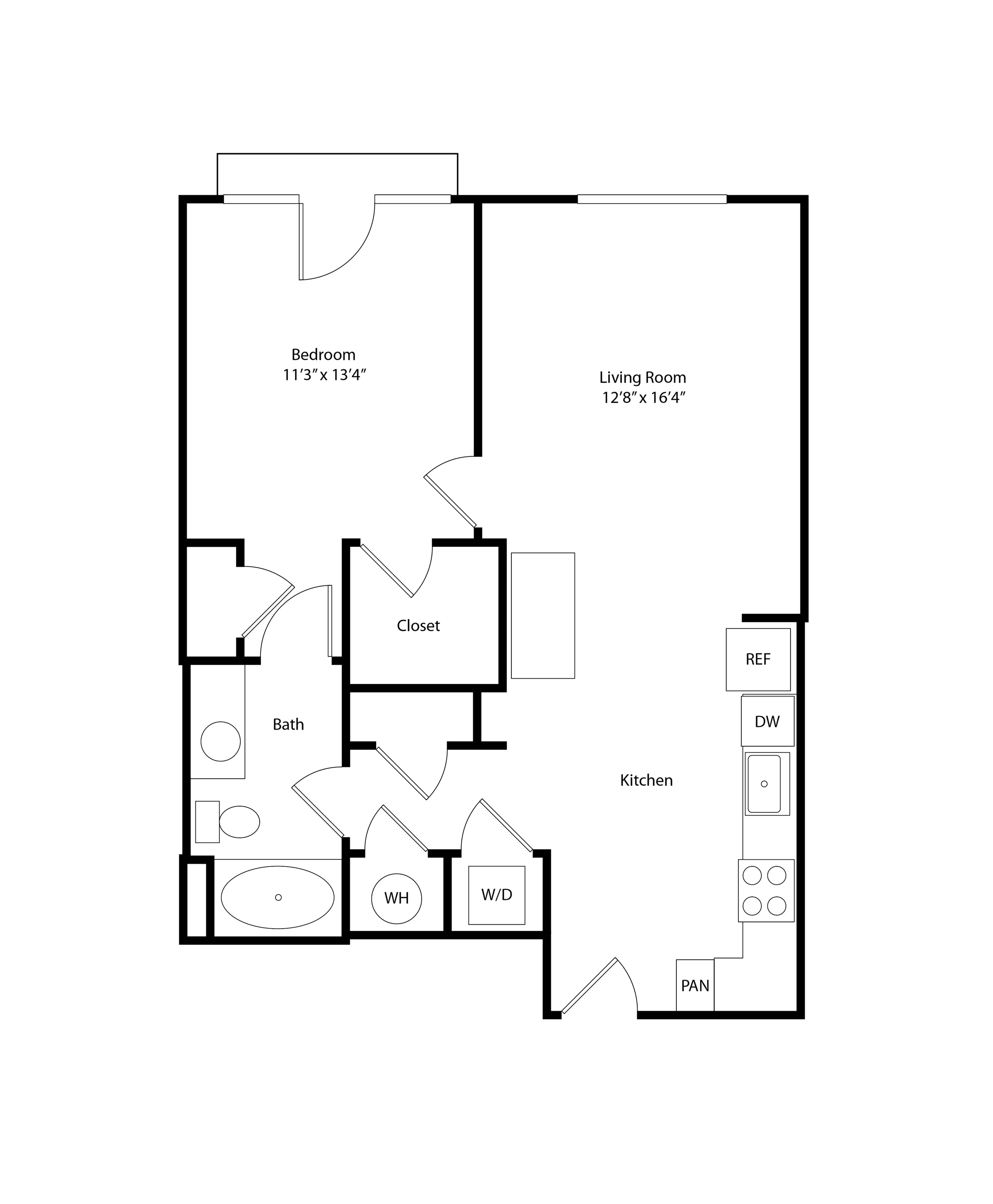 One Bedroom (A2) 1 Bed Apartment Belvoir Square