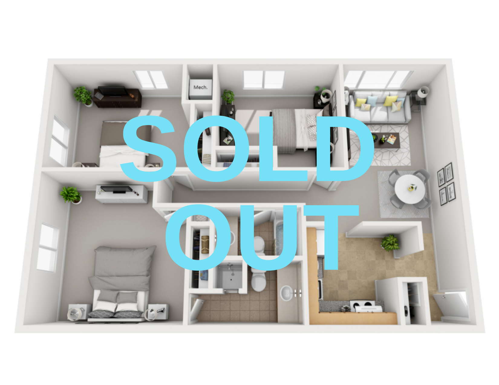 The Wallace 3 Bed Apartment Camelot Apartments