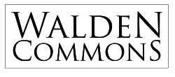 Elegant Walden Commons logo with bold, stylish font.