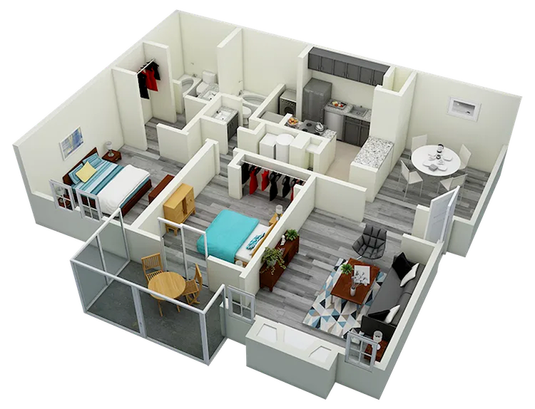 Waterstone Two Bedroom Two Bath 1190 Sq Ft 2 Bed Apartment