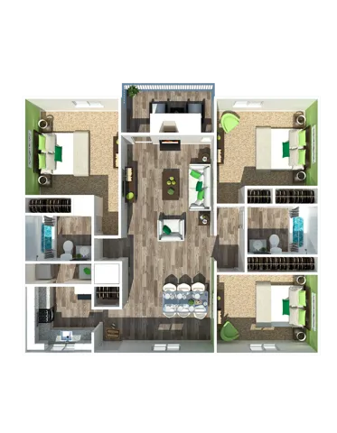 Three Bedroom Two Bathroom
