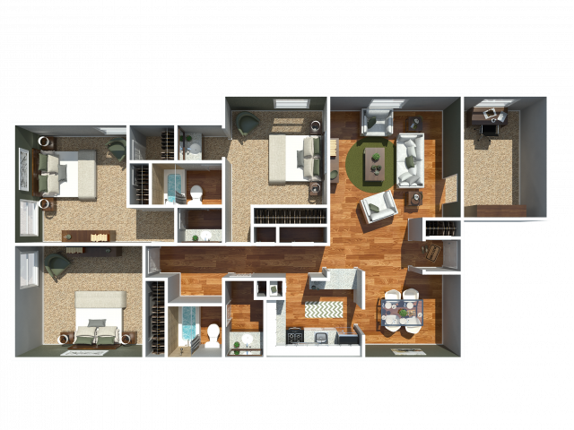 Chowning Square - 3 Bedroom 2 Bathroom with Office