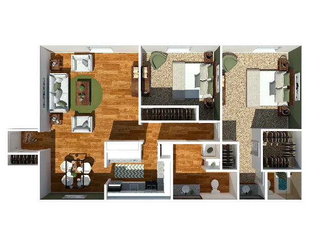 2 Bedroom, 1.5 bath