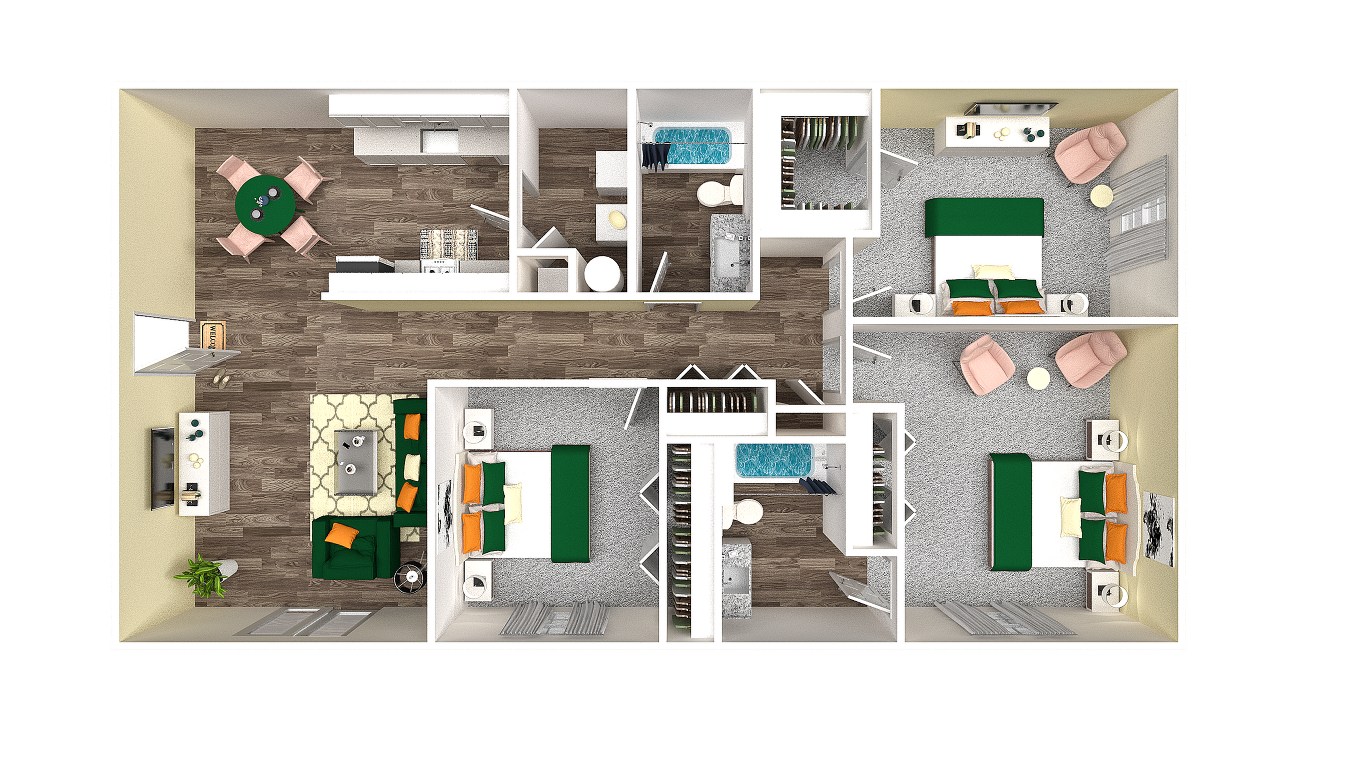 Three Bedroom Two Bathroom