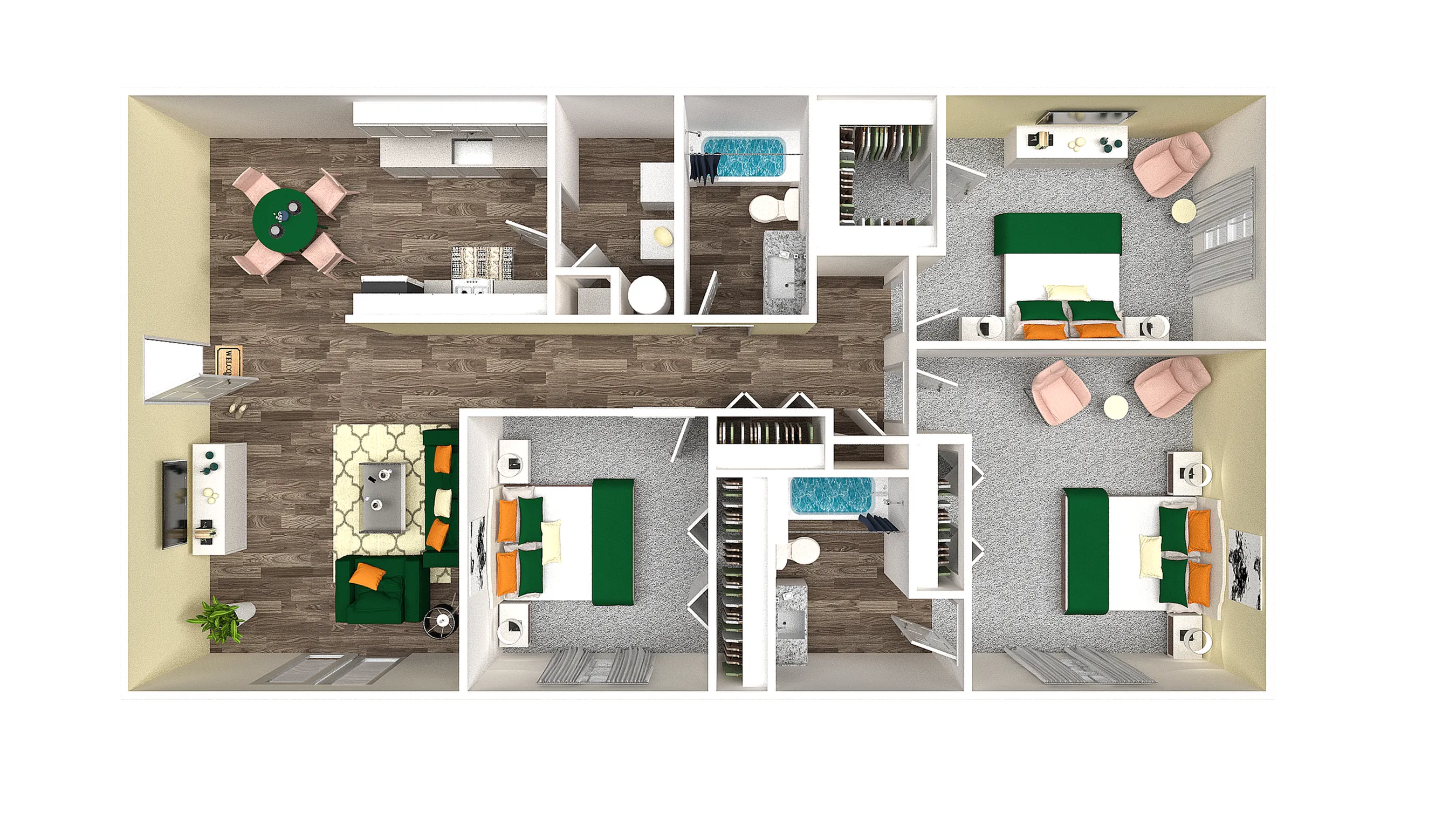 Three Bedroom Two Bathroom