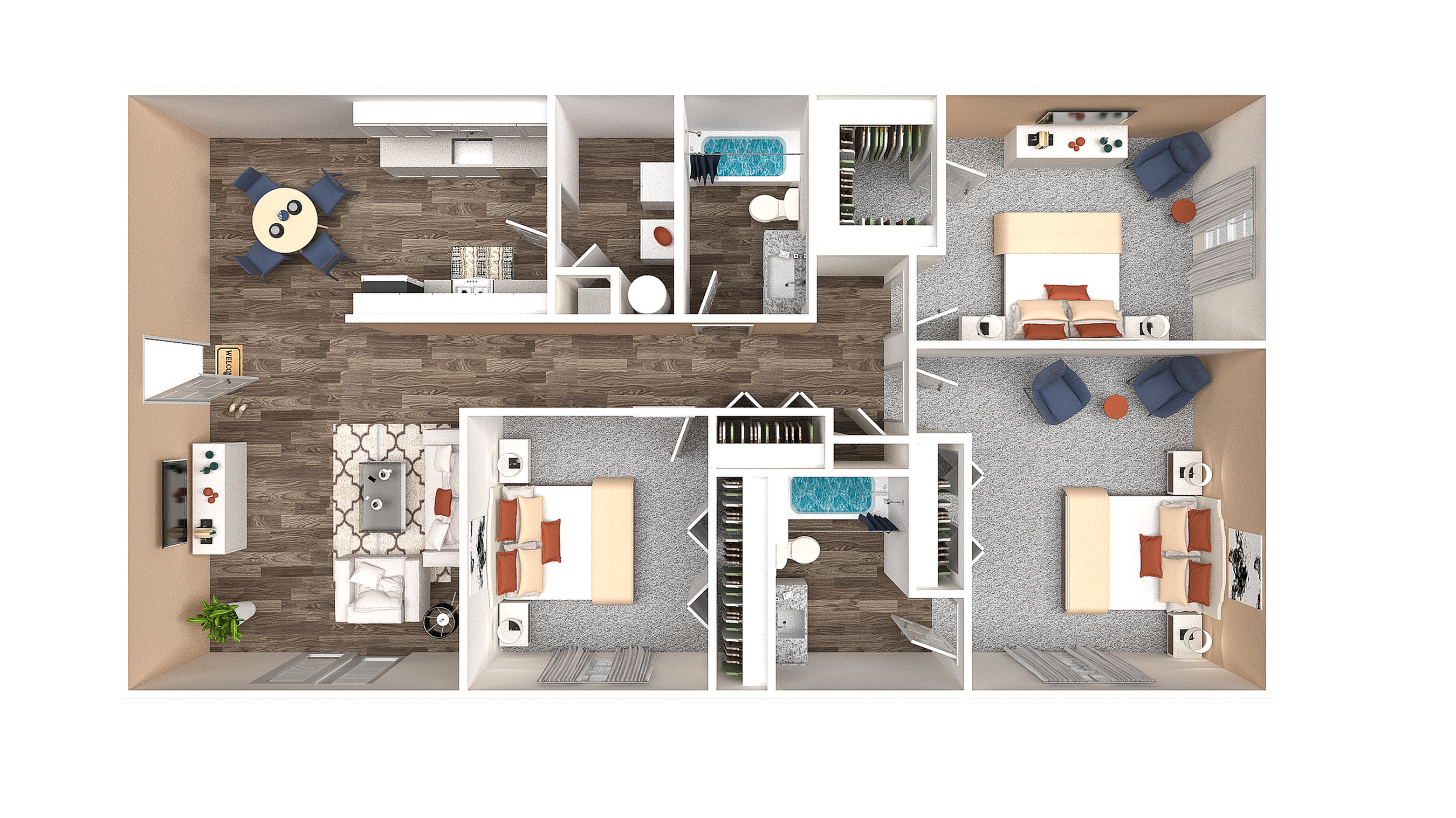 Three Bedroom Two Bathroom