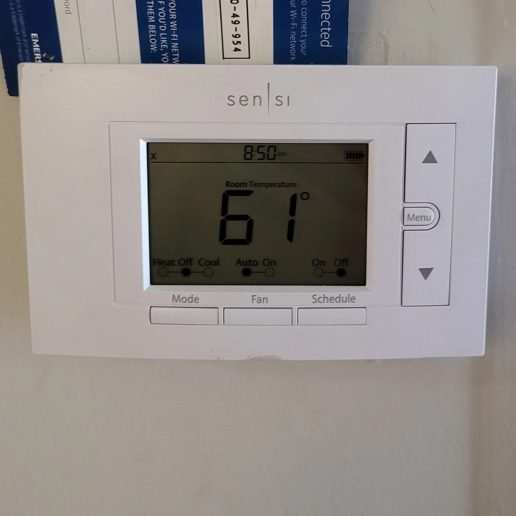 Smart thermostats w/ mobile phone app.