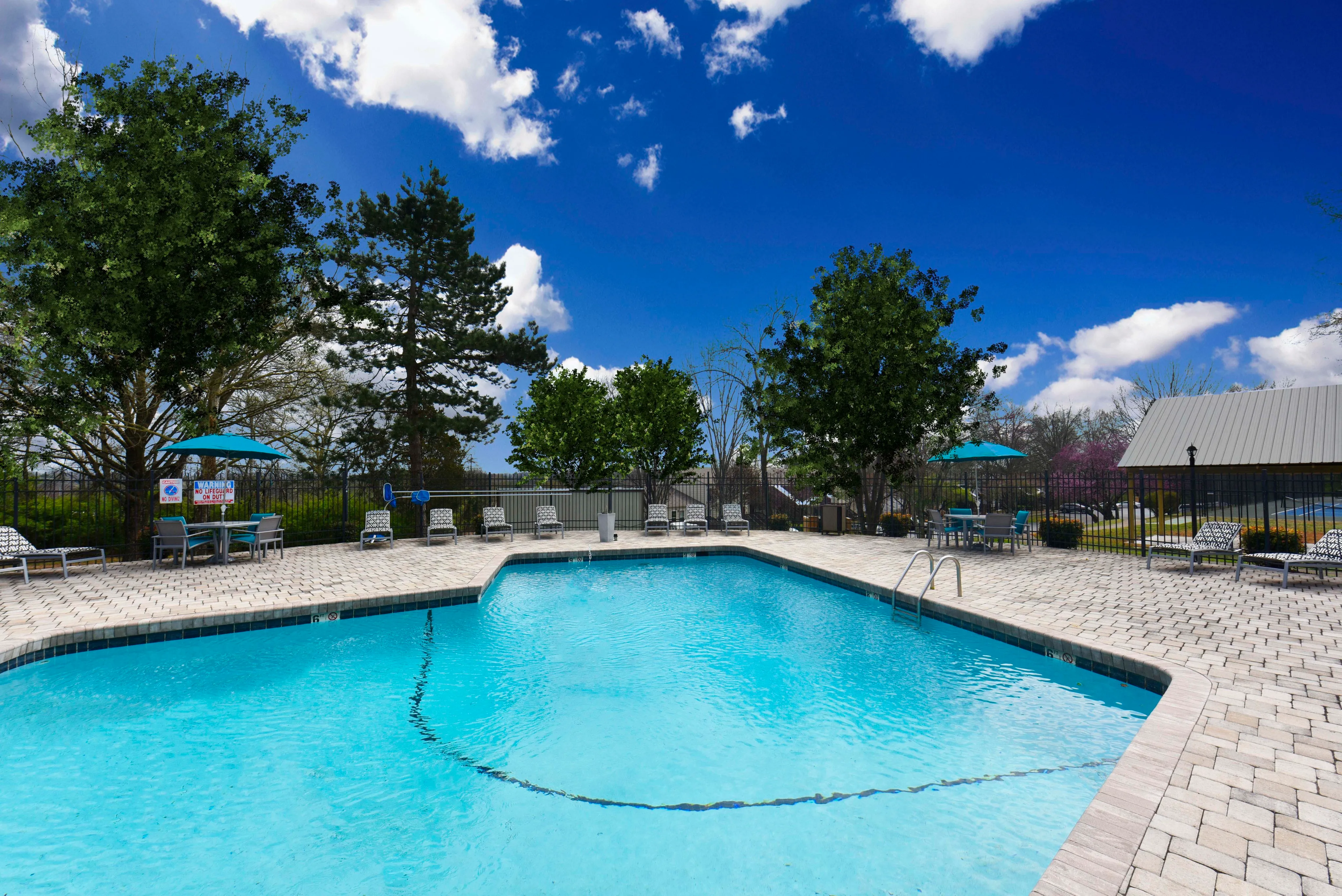 Seasonal swimming pool.