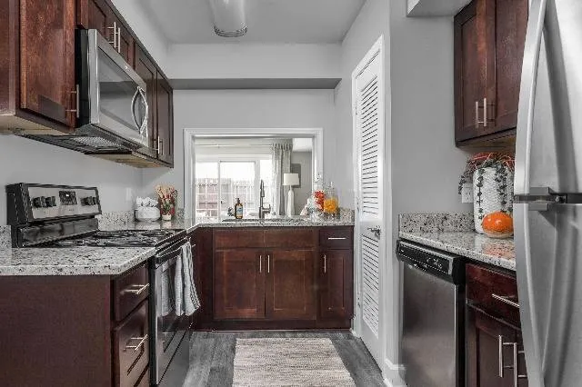 Stainless Steel Appliances in Kitchen