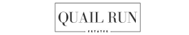 Elegant Quail Run Estates logo, showcasing refined typography and modern design.