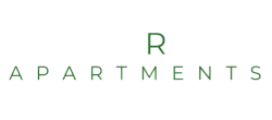 Green Ridge Apartments logo with elegant text design in white and green.