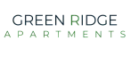 Green Ridge Apartments logo in elegant dark and light green lettering.