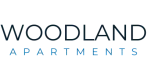 Elegant logo for Woodland Apartments with modern typography.